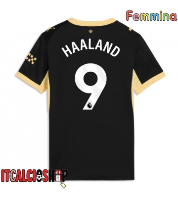 Manchester City Erling Haaland #9 Seconda Maglia Femmina 2026-27 Manica Corta Manchester City Erling Haaland #9 Seconda Maglia Femmina 2026-27 Manica Corta